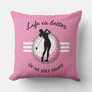 Elegante Women Golfer Design Kissen