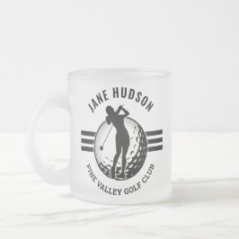 Elegante Women Golfer Design Mattglastasse