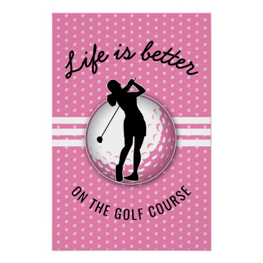 Elegante Women Golfer Design Poster (Vorderseite)