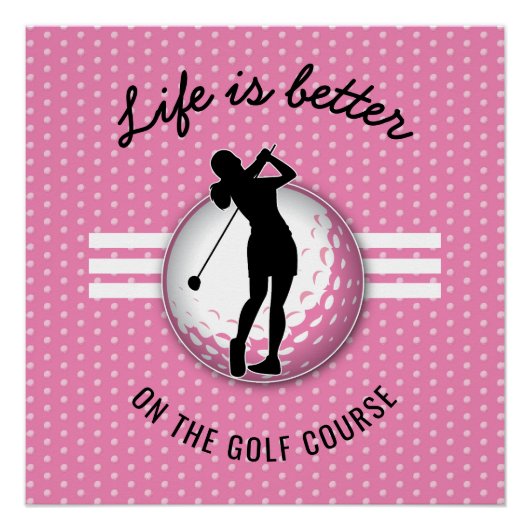 Elegante Women Golfer Design Poster (Vorderseite)