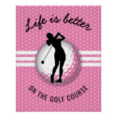 Elegante Women Golfer Design Poster (Vorderseite)