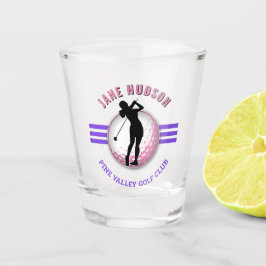 Elegante Women Golfer Design Schnapsglas
