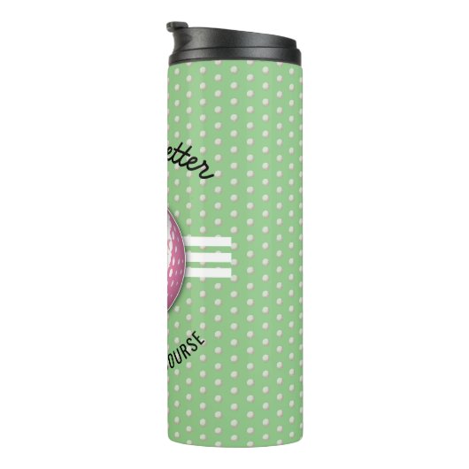 Elegante Women Golfer Design Thermosbecher (Nach rechts gedreht)