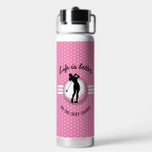 Elegante Women Golfer Design Trinkflasche (Hinten)