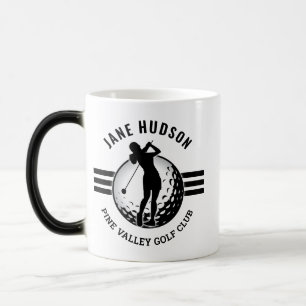 Elegante Women Golfer Design Verwandlungstasse