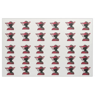 Elegante Women Silhouette Hat Madras Kariertes Mus Stoff