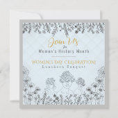 Elegante Womens Day Celebration History Pastel Einladung (Vorderseite)