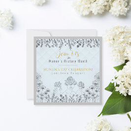 Elegante Womens Day Celebration History Pastel Einladung
