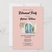 Elegante Womens Retirement Bon Voyage Einladung (Rückseite)