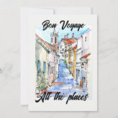 Elegante Womens Retirement Bon Voyage Einladung (Vorderseite)