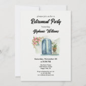 Elegante Womens Retirement Bon Voyage Einladung (Rückseite)