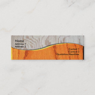 Elegante Wood Business Card Mini Visitenkarte