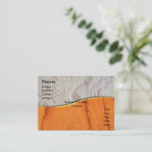Elegante Wood Business Card Visitenkarte (Stehend Vorderseite)