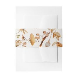 Elegante Woodland Fall Floral Wedding Einladungsbanderole