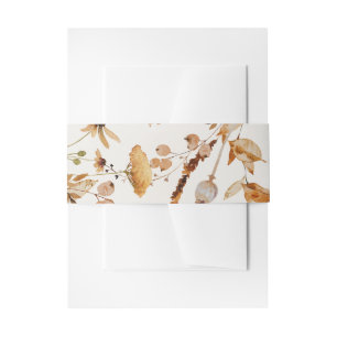 Elegante Woodland Fall Floral Wedding Einladungsbanderole