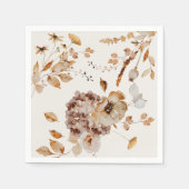 Elegante Woodland Fall Floral Wedding Serviette (Vorderseite)