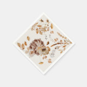 Elegante Woodland Fall Floral Wedding Serviette (Ecke)