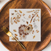 Elegante Woodland Fall Floral Wedding Serviette