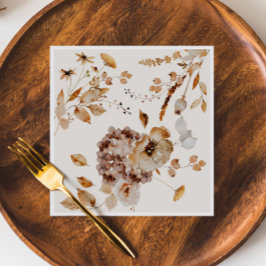 Elegante Woodland Fall Floral Wedding Serviette