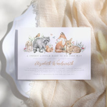 Elegante Woodland Forest Animals Baby Shower