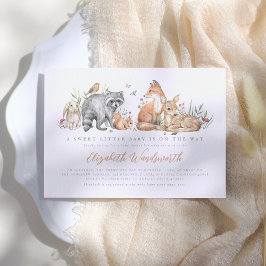 Elegante Woodland Forest Animals Baby Shower Einladung