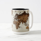 Elegante World Map Tasse (VorderseiteRechts)