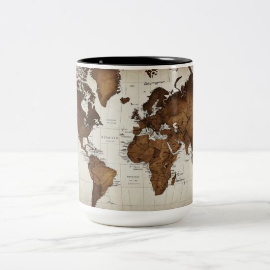 Elegante World Map Tasse (Mittel)