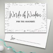 Elegante Worte der Weisheit Mathematik Abschluss B Begleitkarte