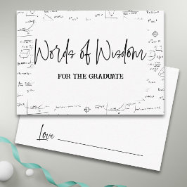 Elegante Worte der Weisheit Mathematik Abschluss B Begleitkarte
