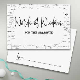 Elegante Worte der Weisheit Mathematik Abschluss B Begleitkarte