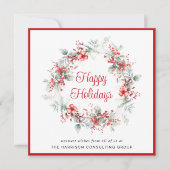 Elegante Wreath Business Weihnachten (Vorderseite)