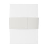 Elegante Wreath Monogram Neutral Beige Wedding Einladungsbanderole (Rückseitenbeispiel)