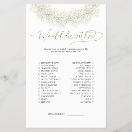 Elegante Wreath würde sie eher Bridal Game Flyer