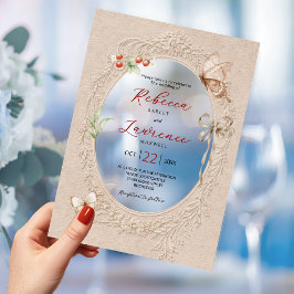 Elegante wunderliche Rahmen-Acryl-Hochzeit Acryleinladungen