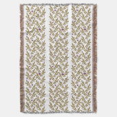 Elegante Wurfdecke mit Blatt- und Beerenmuster Decke (Vorderseite Vertikal)