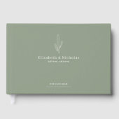 Elegante Wüste | Cactus Green Wedding Gästebuch (Vorderseite)