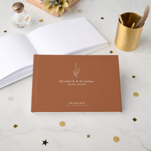 Elegante Wüste Terra Cotta Wedding Guest Book Gästebuch
