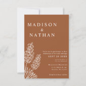 Elegante Wüste Yucca Blume Einladung (Vorderseite)