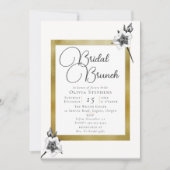 Elegante Xmas Rose Gold Weihnachten Bridal Brunch Einladung (Vorderseite)