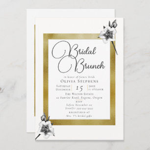 Elegante Xmas Rose Gold Weihnachten Bridal Brunch Einladung