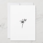 Elegante Xmas Rose Silver Christmas Bridal Brunch Einladung (Rückseite)