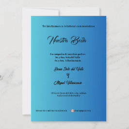 Elegante y Moderna Invitation Einladung