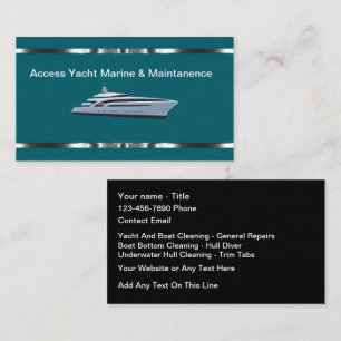 Elegante Yacht- und Bootsmarinedienstleistungen Visitenkarte