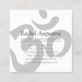 Elegante YOGA Black & Gold ZEN Symbol Glühen Licht Quadratische Visitenkarte (Rückseite)