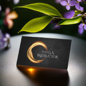 Elegante YOGA Black & Gold ZEN Symbol Glühen Licht Visitenkarte
