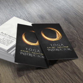 Elegante YOGA Black & Gold ZEN Symbol Glühen Licht Visitenkarte