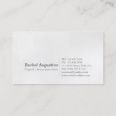 Elegante YOGA Black & Gold ZEN Symbol Glühen Licht Visitenkarte (Rückseite)