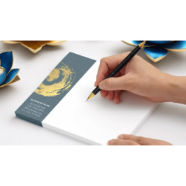 Elegante YOGA Blue & Gold ZEN Symbol Pinselstriche Post-it Klebezettel