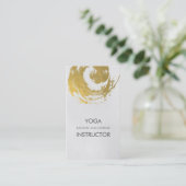 Elegante YOGA Gold Foil Pinselstriche ZEN Symbol Visitenkarte (Stehend Vorderseite)