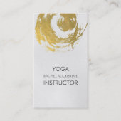 Elegante YOGA Gold Foil Pinselstriche ZEN Symbol Visitenkarte (Vorderseite)